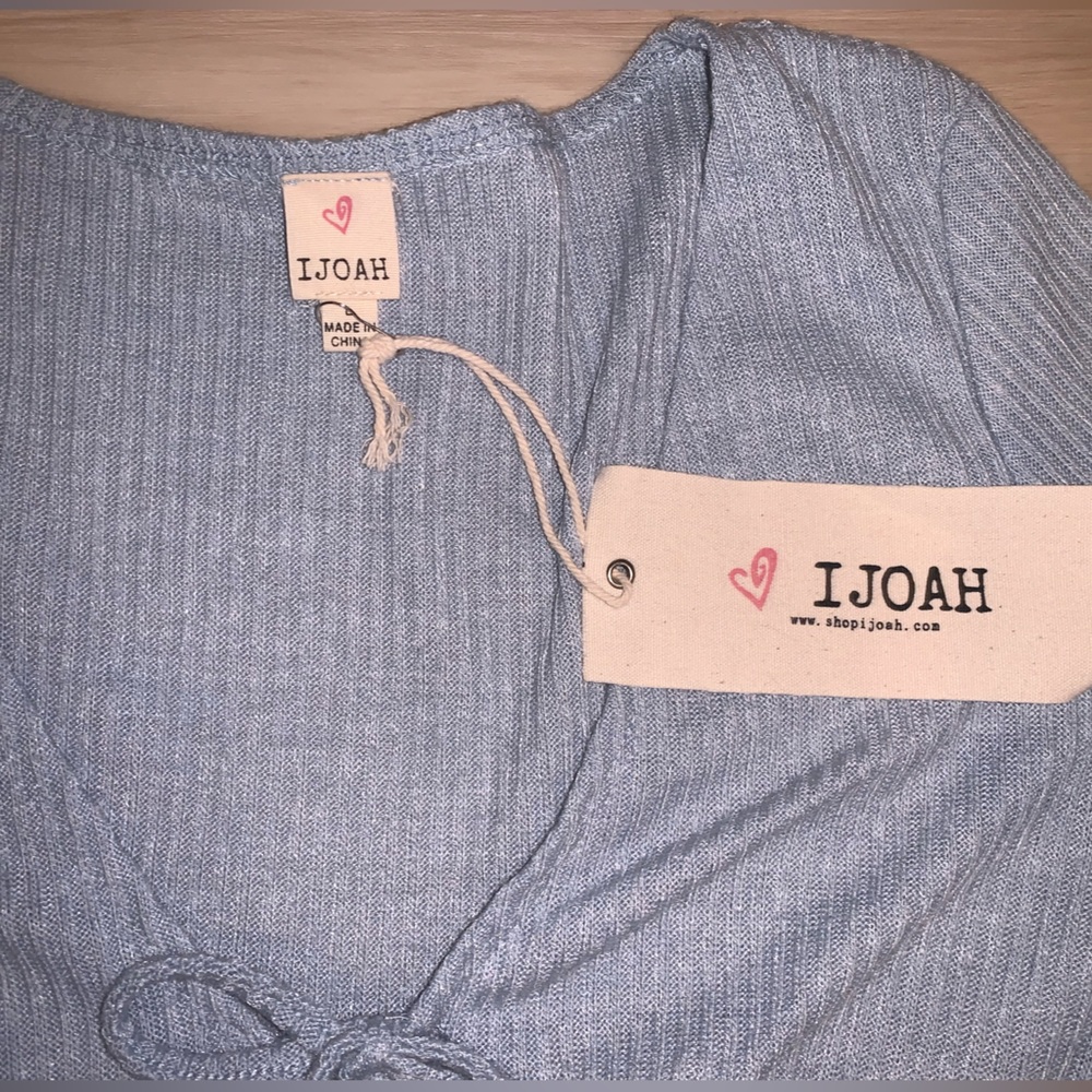 BLUE WRAP SHIRT - Picture 3 of 3
